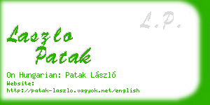 laszlo patak business card